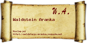 Waldstein Aranka névjegykártya